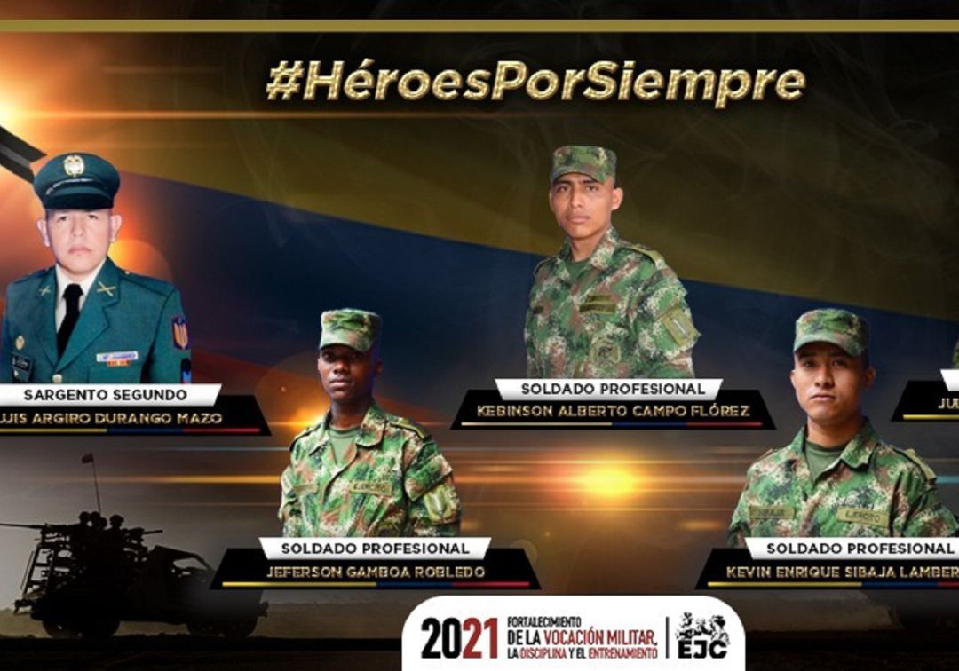 Ejército da a conocer las identidades de los militares asesinados en Arauca