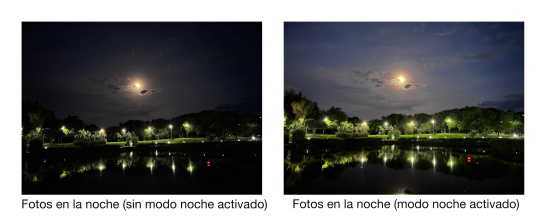Ejemplos de fotografías de noche