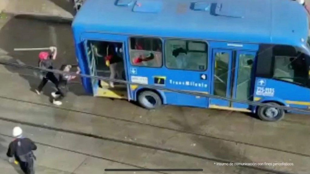 Capturan a cinco integrantes de 'primera línea' por vandalismo en Bogotá