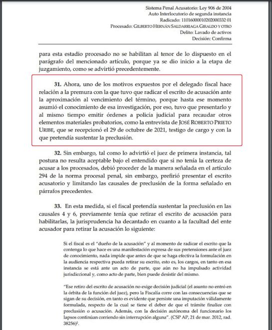 Fallo del Tribunal que niega preclusión en favor de dos empresarios implicados en caso Odebrecht